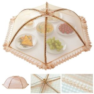 The joy of home Food Mesh Cover Foldable Pop Up Insect Proof Protective Dish Cover Tahan Lama Rumah Tangga Outdoor Picnic