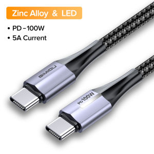 GIMIOU PD 100W Type C to Type C Cable Fast Charging Cord for iPhone 15 E-Marker Charger Quick Charge 4.0 Wire For MacBook Samsung Xiaomi Huawei
