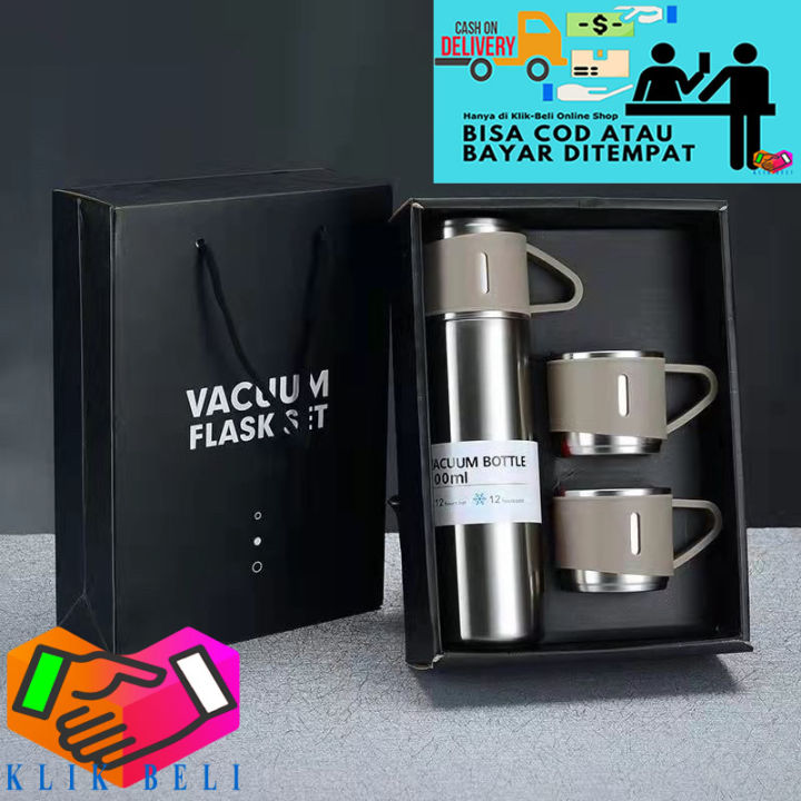 Klik-Beli Termos Sultan Vacuum Flask Set Thermos Cangkir Set 3in1 Stainless Steel