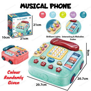 *READY STOCK* Childrens Toy Simulation Telephone Set Baby Educational Music 0-1-3 years For Baby Present Gift 婴儿电话座机