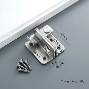 Chốt khóa cửa then cửa bằng thép không gỉ K01 chắc chắn dày 2.5/3.0mm-HAUSE