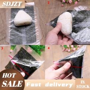 SDJZT 20pcs hai lớp tam giác gạo bóng đóng gói túi Rong Biển onigiri Sushi Túi sushi làm sushi bao bì túi công cụ phụ kiện