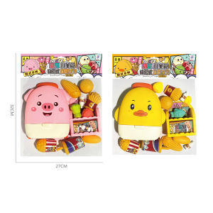 Túi đồ chơi nhà bếp hình còn vịt cho bé đồ chơi nhà bếp vali chú vịt đồ chơi giáo dục cho bé đồ chơi vali kéo vịt vàng heo hồng