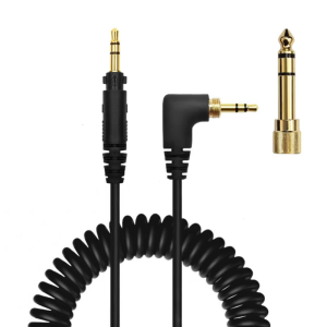 Replacement Headphone Cable for EAH-DJ1200 Head-mounted Earphone 3.5mm Connectors Cord with 6.35mm Adapter