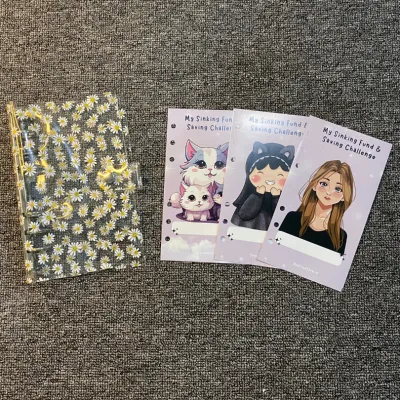 [6 Ziplock] Part 1 Paket binder Nabung binder keuangan ukuran A6 Binder Jelly