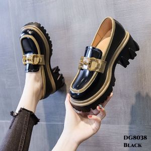 Sepatu Sneakers Highsole Glossy Import Fashion Korea DG8038