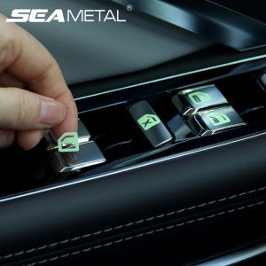 Car Door Window Luminous Button Sticker For Hyundai Accent Solaris Tucson 2017 Getz Ix35 Santa Fe Coupe I20 Veloster Ix25 Creta