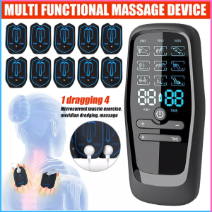 MELLY Pengisian Tens Alat Pijat Elektrik EMS Alat Terapi Stroke Stimulasi Otot Dengan Gel Pad 9 Mode