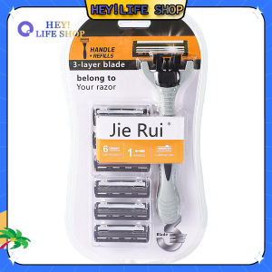Comfort Shaver Personal Care1+6 Disposable Razor 5-layer Stainless Steel Sensing Blade Razors Refill Set Mens Shaving Replaceable Shaver Head