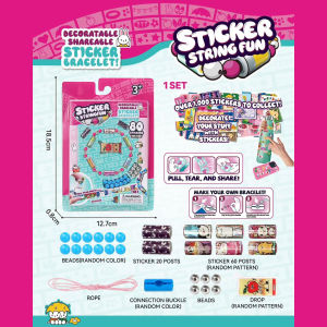 Đồ Chơi Vòng Tay Sticker Stringfun Handmade DIY Cho Bé - Vòng Cổ Thủ Công Sáng Tạo Xâu Hạt Cườm