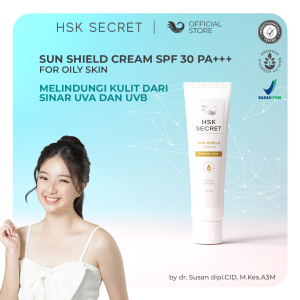 HSK Secret Sun Shield Cream for Oily Skin SPF 30 PA+++ - Sunscreen Cream untuk Perlindungan dari Sinar UV Matahari / Sunblock