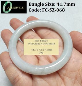 Jadeite Jade Baby Bangle 41.7mm 缅甸A货翡翠 [41.7圈口 宝宝镯] - FC-SZ-068