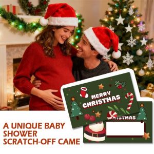 OOC 30 Set Write‑In Christmas Scratch Off Cards Opaque Coating Self-Scratchable Xmas Interactive Game Cards DIY Gift DIY‑Handcraft Scratch Off Tickets Cards Christmas Party