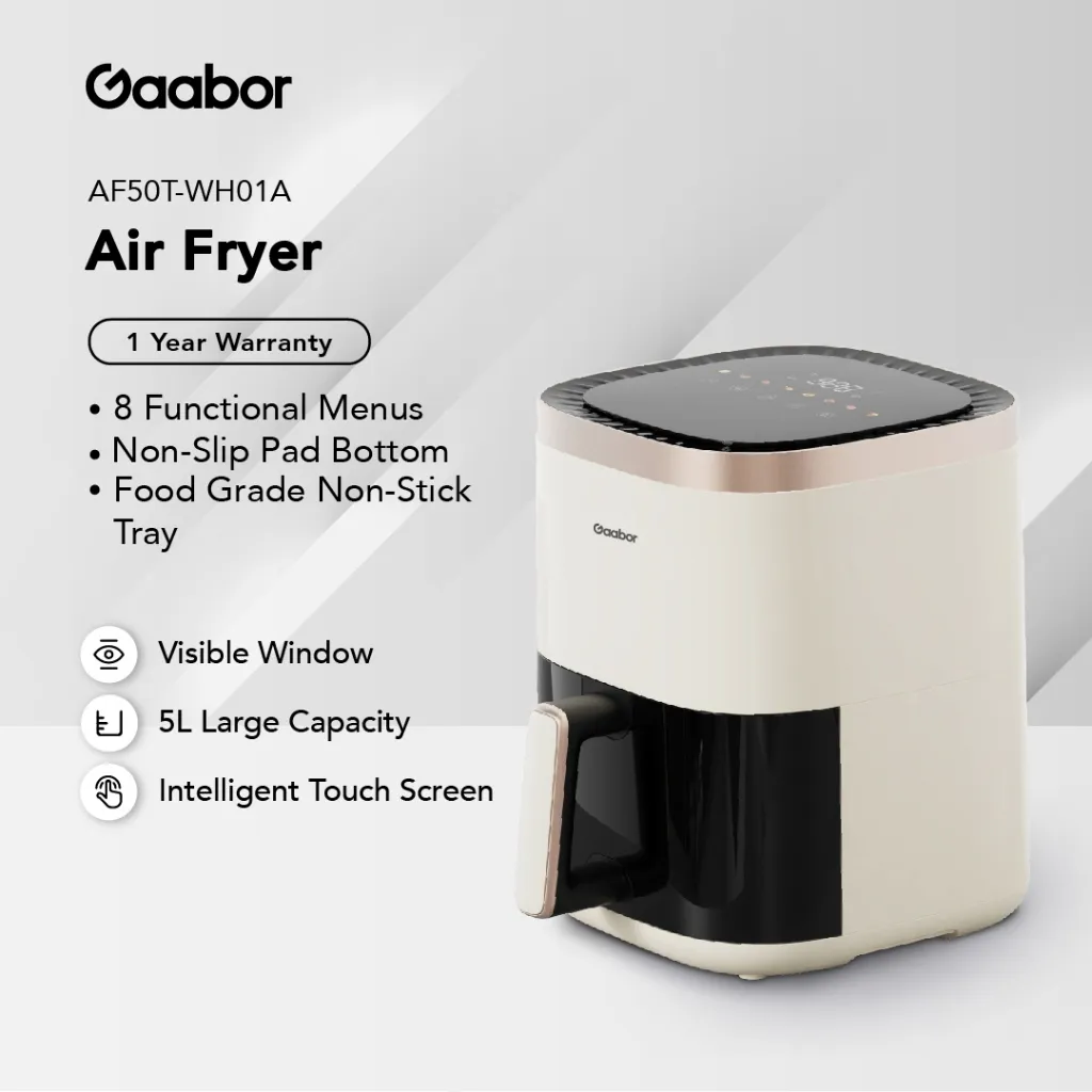 Gaabor Air Fryer 1400W Window Touch Screen AF50T-WH01A