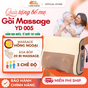 Gối Massage Cổ Vai Gáy Thông Minh 20 Bi Chuyên Giảm Đau Lưng Đau Cổ Căng Cơ Hỗ Trợ Thư Giãn