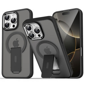 Invisible Stand Phone Case For iPhone 17 16 15 14 13 12 Pro Max For MagSafe Magnetic Translucent Hard Cover For iPhone 17 Air 16e 15 14 Plus Military Grade Shockproof Protective Casing