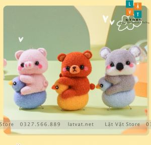 Bộ KIT len chọc Bé Bập Bênh có hướng dẫn đơn giản - bộ DIY làm quà tặng dễ thương ý nghĩa needle felting cute