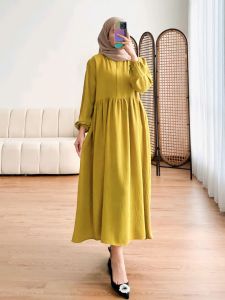 DANIRA DRESS GAMIS CRINCLE AIRFLOW GAMIS TERBARU LEBARAN 2025 HOMEY DRESS BUSUI