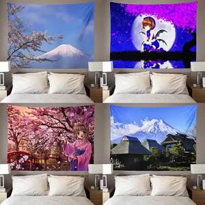 Ready stock sa local warehouseBackground fabric ins Wind Hanging Cloth Japanese Style Wind B&B Decoration