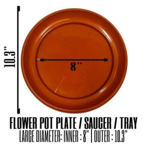 PLANT POT CATCH PLATES / FLOWER POT PLATES / PASO PLATO / TRAY PLASTIC FOR INDOOR & OUTDOOR POTS