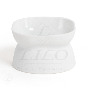 Bekas Mangkuk Makanan Kucing Perlindungan Leher 10° Tilted Cat Bowl Neck Protection Double Sided Pet Food Bowl - LILO