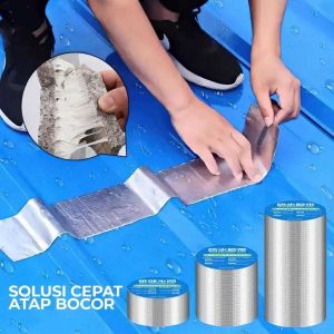 Waterproof Tape Lakban aluminium Anti Bocor / Aluminium Foil Butyl Rubber Waterproof / Tape Lakban Magic / Tape Lakban