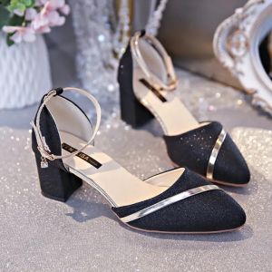 New Gold shoes 2025 summer heels sandals women s thick heel wedding shoes heels for women