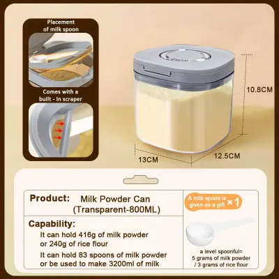 Baby Milk Powder Box Portable Milk Powder Can Food Storage Box Food Storage Milk Powder Container With Spoon