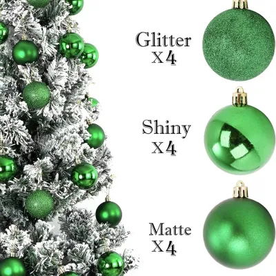 12PCS/Set Christmas Ball 3/4/5/6CM Christmas tree pendant Christmas decorationsChristmas tree