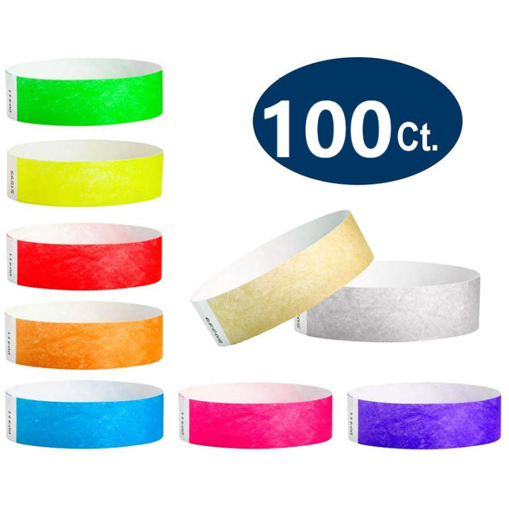 100Pcs/set Waterproof Disposable Events Wristbands Paper wrist hand ...