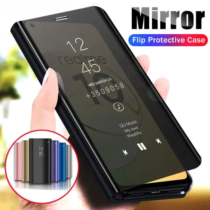 Leather Flip Case For Huawei P40 P30 Honor 200 70 50 X50 X9 X9A X9B X9C X8  X7B X7 Pro Lite 5G Smart Cover Shockproof Magnetic Phone Protective Mirror 