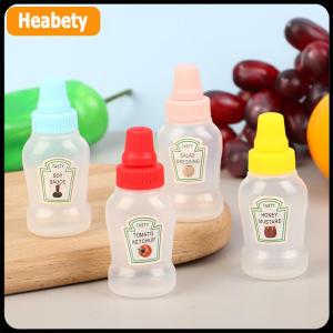 【2-3 days delivery】 4Pcs set Mini Sauce Bottle Ketchup Honey Salad Containers Bottles Portable Sauce Jars Storage Lunch Box Dressing Dispensers