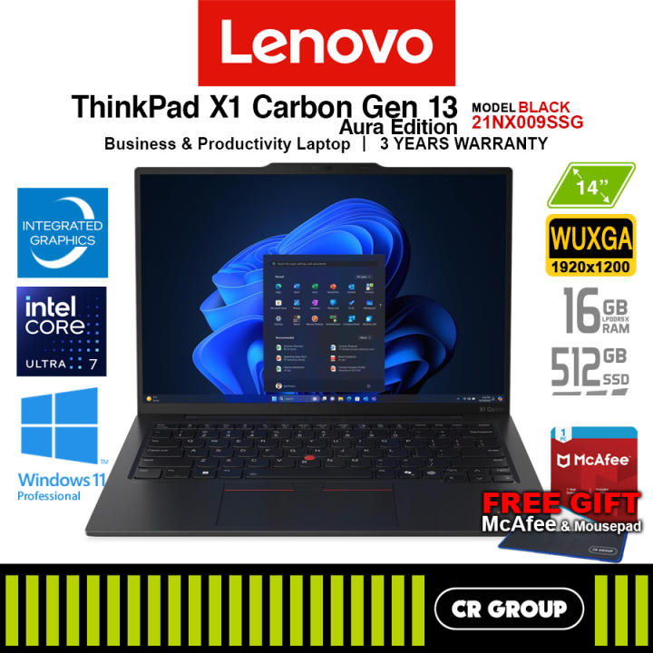 [Free McAfee]Lenovo ThinkPad X1 Carbon Gen 13 Aura Edition - Intel Core ...