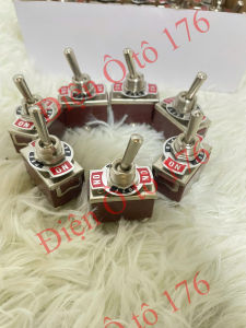 COMBO 5 công tắc gạt chế còi đèn ô tô. Công tắc nâu gạt 6 chân loại 1