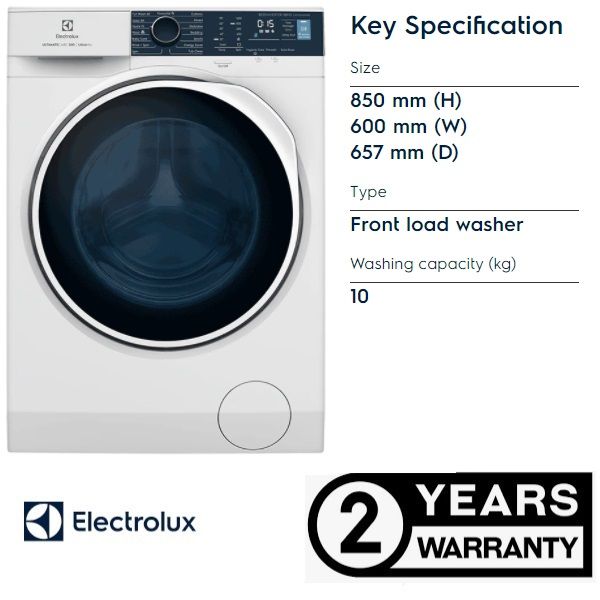 ELECTROLUX 10KG ULTIMATECARE™ 500 FRONT LOAD WASHER (2022 ...