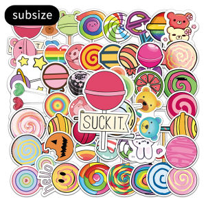 50PCS Lollipop Cartoon Kid Sticker PVC Waterproof Small Size Sealing Sticker