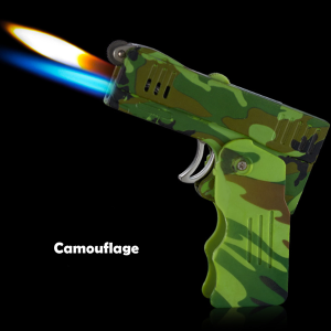 Dual Flame Lighter 2 in 1 Transformer Lighter Jet Windproof Lighter Colourful Pemetik Api Pistol Murah Api Tajam  变形双火打火