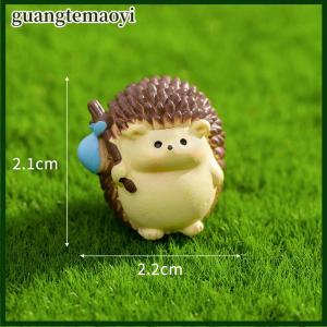 guangtemaoyi Mini Little Hedgehog Ornament Cartoon Animal Micro Landscape Dollhouse Model Car Interior Home Desktop Decoration