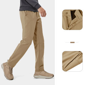 Cameljeans Outdoor Hiking Assault Pants Winter Warm Windproof and Waterproof Plus Velvet Soft Shell Pants for Men