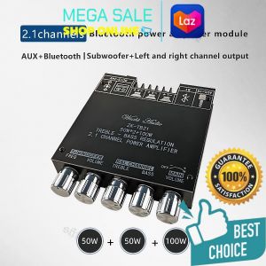 ZK-TB21 2.1 Bluetooth Amplifier 160W*2+220W – DIY TDA7498E Subwoofer
