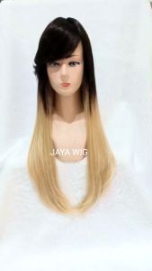 Wig lurus Panjang. Wig Rambut Palsu Wanita Model Ombre