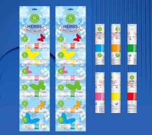 Herbs Nasal Inhaler 2 in 1 for Reliefing Nasal Congestion and Aromatheraphy Oil (1pcs) Product of Thailand