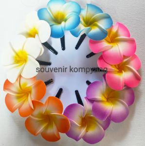 1 set jepit rambut bunga bali spon spon isi 10pcs