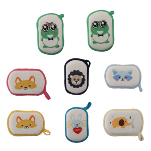 Animal Pattern Baby Bath Sponge Quick-Drying Baby Bathing Sponge Lightweight & Convenient Sponge for Home or Travel