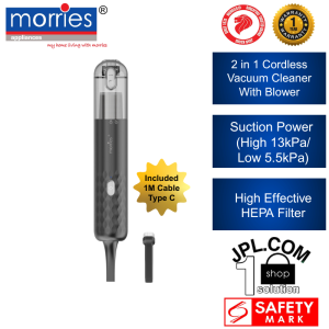 Morries 2 in 1 Cordless Vacuum cleaner with blower MS3800VCB (Suitable for car vacuum portable)