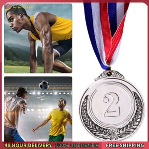 Winnereco 10Pcs Bronze Award Medals Zinc Alloy Gold Silver Bronze Prizes with Neck Ribbon Competition Awards 2 Inch for Classrooms Office Games