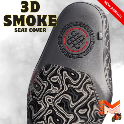 NMAX V2 INDO CONCEPT 3D SMOKE DESIGN WITH INFINITY LOGO SEAT COVER FOR MOTORCYCLE STOCKS SEAT PLUG AND PLAY 1PC