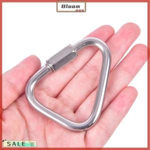 Follow Get New[Bloom Z] Triangle Carabiner Stainless Steel Keychain Snap Clip Hook Buckle Screw Lock