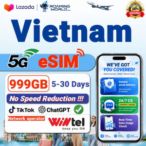 eSIM Vietnam truly unlimited data plan High-Speed Data 4G/5G for Hanoi Ho Chi Minh Da Nang Sapa Tourists