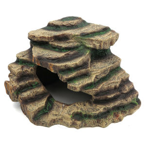 Basking Platform 25.5x25x18.5cm Reptile Hideout Cave Terrarium Turtle Tortoise Lizard Snake Bearded Dragon Gecko GT012L